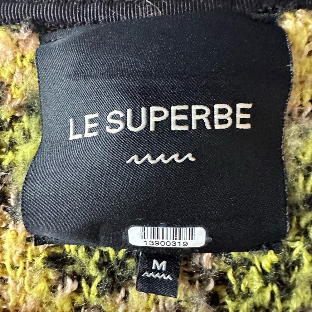 Le Superbe Electric Zebra Cardigan size medium - Picture 5 of 7